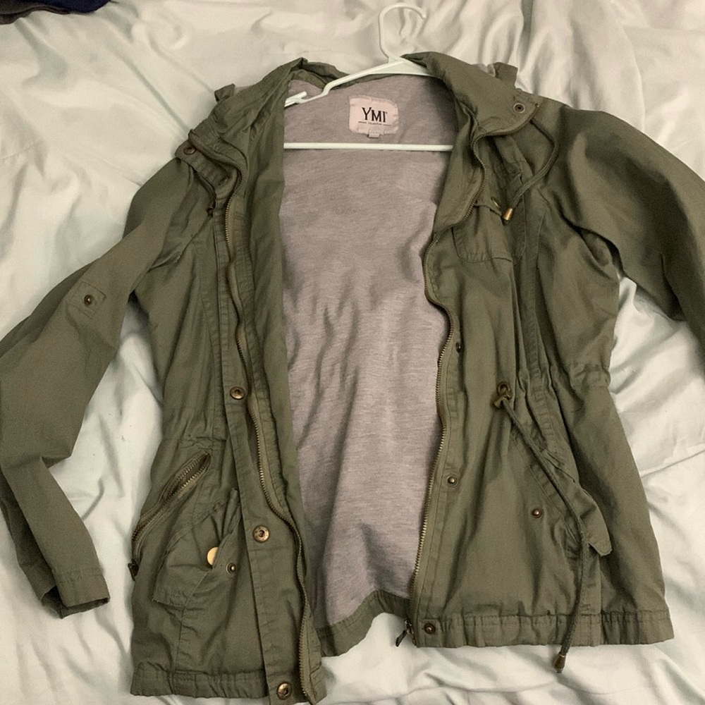forest green light jacket